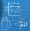 AQUAFORM - miska WC wisząca SOLLER COMFORT z technologią STORM FLUSHING i deską duroplastową SLIM wolnoopadającą, kolor biały  AQ.301-121152